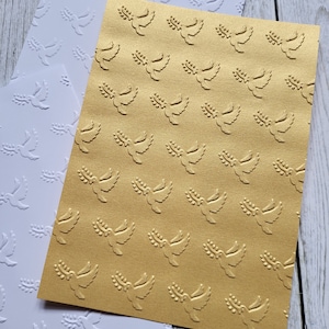 Geprägtes Bastelpapier Friedenstaube Kommunion / Taufe