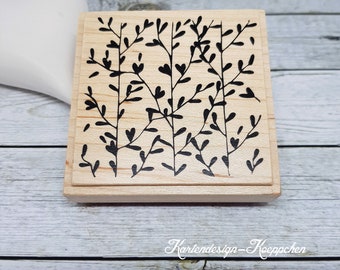 Wooden stamp background stamp "Branches"