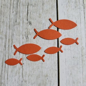 100x die-cut fish small / 2 sizes assorted image 4