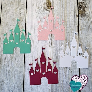 10x Stanzteil/ Streuteil Märchenschloss Scrapbooking