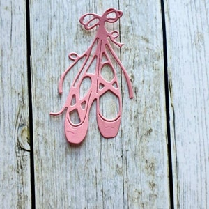 10x Stanzteil Ballettschuhe Scrapbooking
