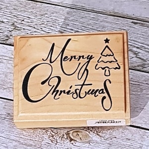 Wooden stamp "Merry Christmas"
