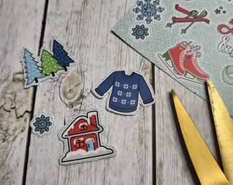 3 kits de cartón para manualidades: País de las Maravillas Invernal de Navidad
