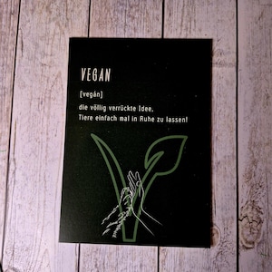 Karte / Postkarte Vegan