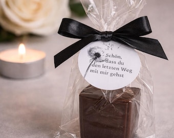 Trauer Anhänger „Schön dass du den letzten Weg mit mir gehst“ – Gastgeschenk Beerdigung, Trauerfeier Deko, Erinnerung, Pusteblume