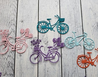 5x stamped bike / bicycle with balloon