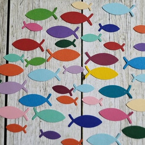 100x die-cut fish small / 2 sizes assorted image 3