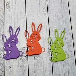 5x Stanzteil Hase mit Karotte