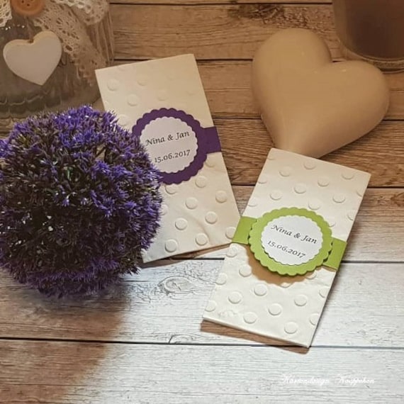 Freudentränen Personalisierte Taschentücher – 50er Set Mit Banderole, Als Gastgeschenk Für Hochzeiten, Taufen Oder Geburtstage