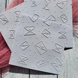 10x geprägtes Bastelpapier Briefumschläge Loveletter