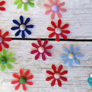 10x Wachs Blüte / Blume mit Perle