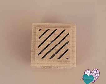 Wooden stamp background stamp "Stripes"
