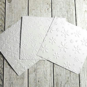 Geprägtes Bastelpapier Schneeflocken Mix - Weihnachten / Winter