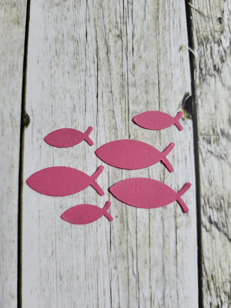 100x die-cut fish small / 2 sizes assorted image 6