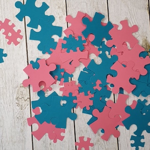 100x Stanzteil / Streu Puzzleteile