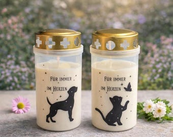 Luz de tumba / vela de tumba Mascota fallecida Perro / gato