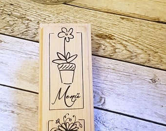 Stamp "Menu Flowers"