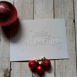 Geprägtes Bastelpapier schöne Weihnachten