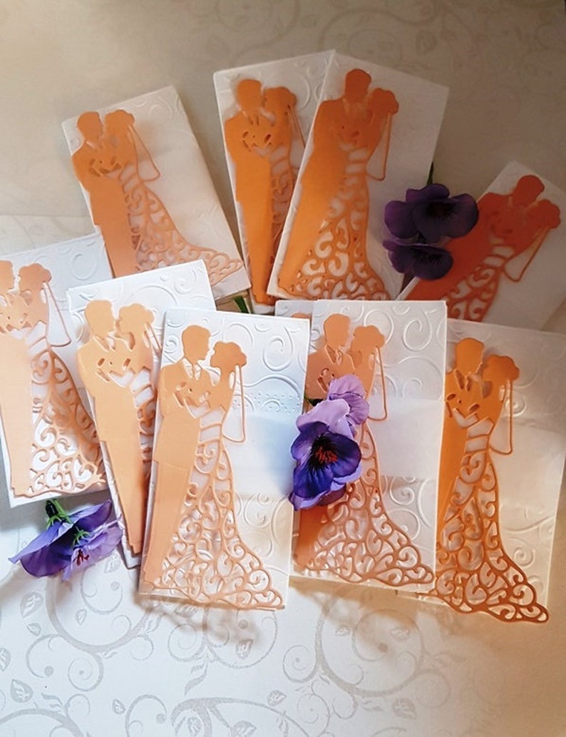 10x happy tears handkerchiefs wedding couple embossed for the wedding TT101