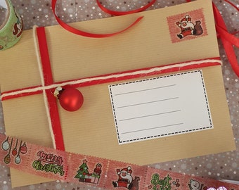 Deco tape / Christmas adhesive tape / postage stamp