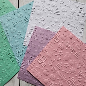 Geprägtes Bastelpapier Baby