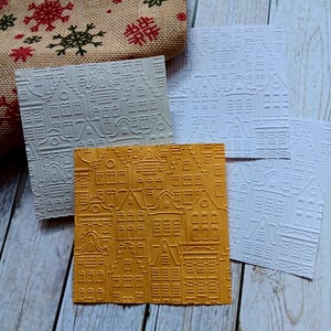 Geprägtes Bastelpapier Häuser