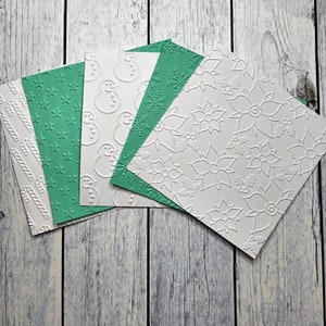 Geprägtes Bastelpapier Set Weihnachtsdesign