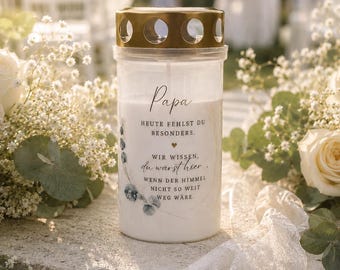 Vela conmemorativa para mamá o papá: hoy te extrañamos especialmente | Vela conmemorativa para bodas | Decoración de bodas en recuerdo