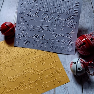 Geprägtes Bastelpapier Weihnachten Botschaften