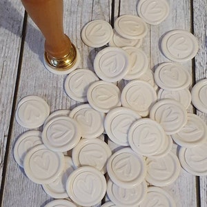 10x Wachs Siegel "Herz" selbstklebend