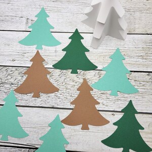6x Stanzteil oder Anhänger Tannenbaum groß