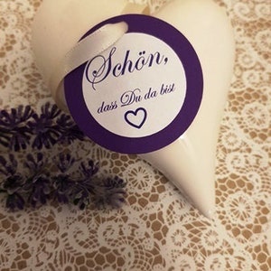 10x Anhänger für Gastgeschenke  "Schön, dass du da bist"