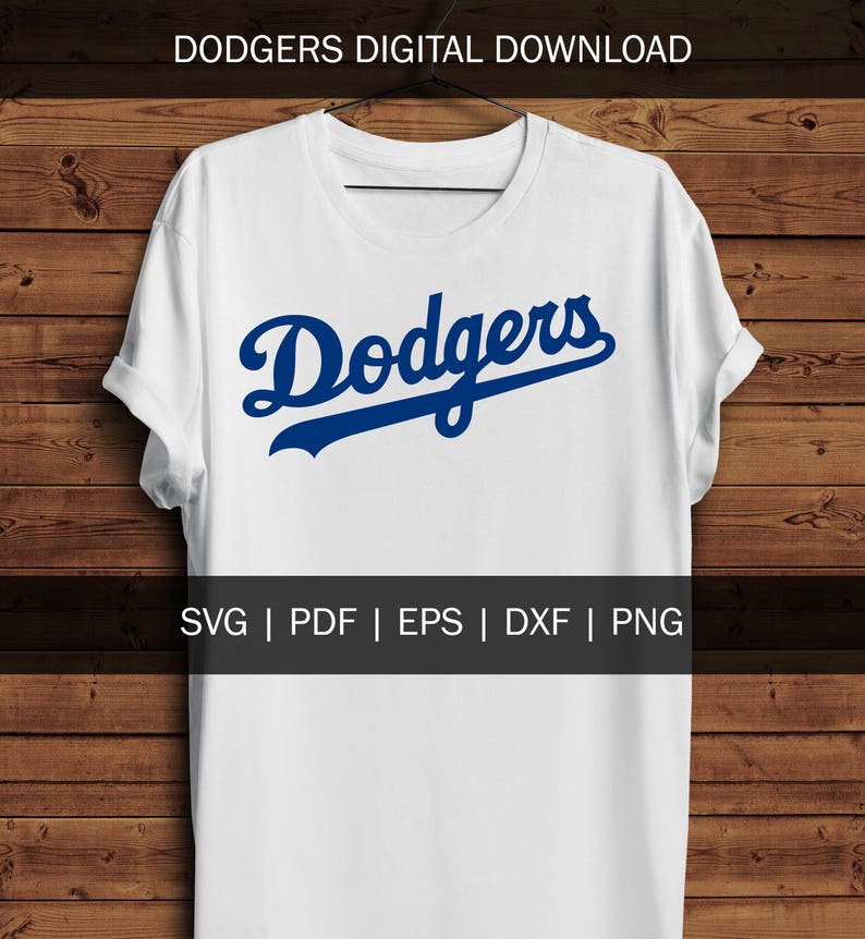 La Dodgers Cut Files Svg Files Baseball Clipart Cricut Los Etsy