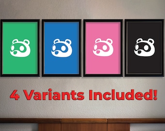 Animal Crossing Printable Poster, Tom Nook Minimal Wall Art DIGITAL ONLY
