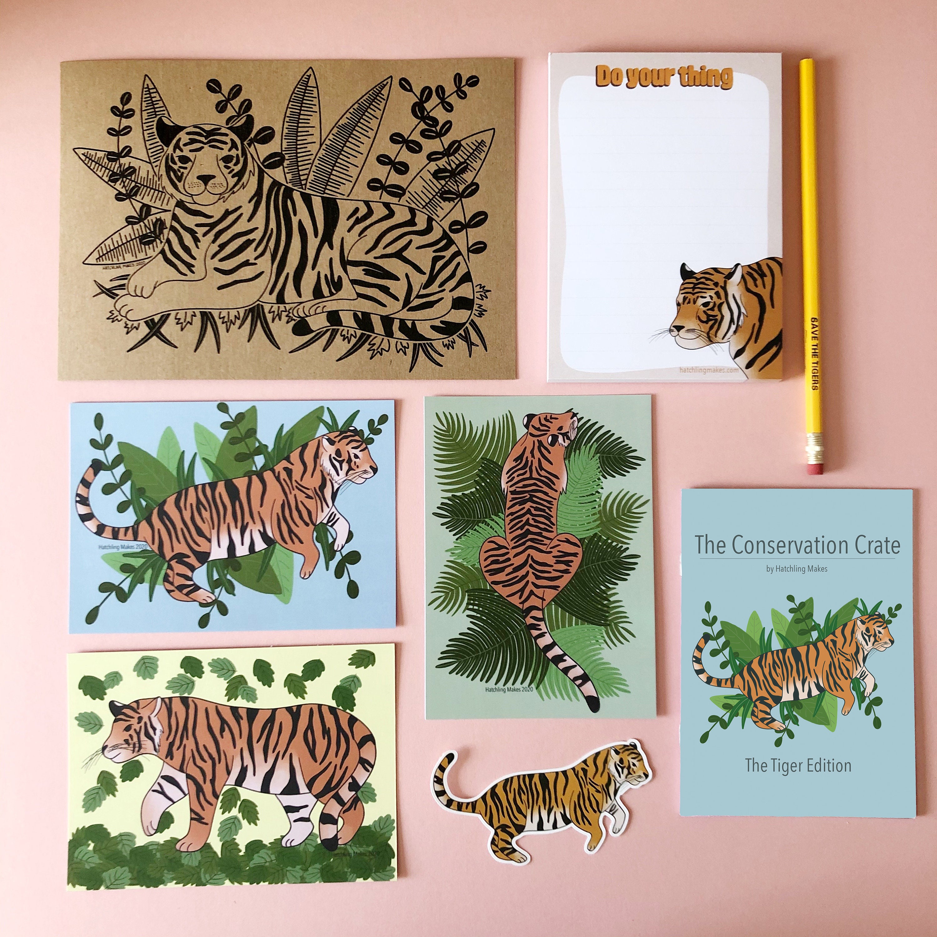 Tiger Stationery Gift Box. Limited Edition. | Etsy