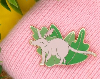Aardvark hard enamel gold plated lapel pin
