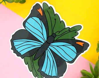 Blue Dodd's Azure Butterfly Sticker: Waterproof Vinyl Decal