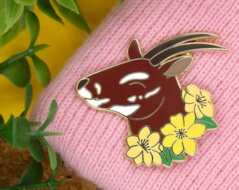 Saola Enamel Pin: Endangered Asian Unicorn Lapel Pin