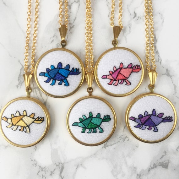Colourful Dinosaur jewellery. Gifts for dinosaur lovers. Etsy