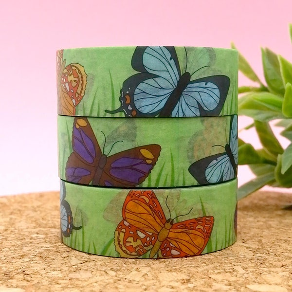 Australian butterflies washi tape. Japanese masking tape for bullet journals. 10% donated to wildlife conservation