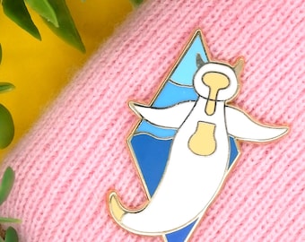 Sea Angel Enamel Pin: Gold Plated Nudibranch Lapel Pin