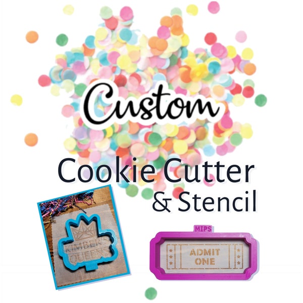 Custom Cutter and Stencil Set, personalize, your own design, kitchen utensil