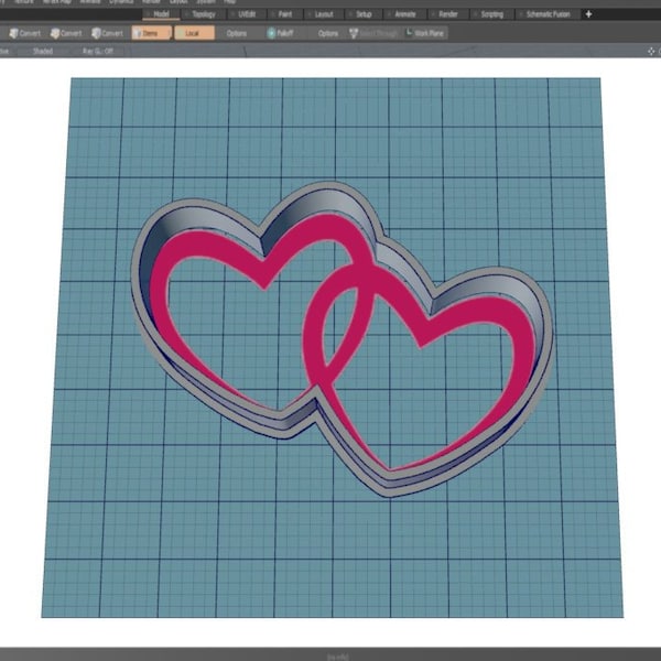 Entwined Hearts || Cookie Cutter || Hearts || Double Hearts || Valentines || Digital Download || Instant Download *NO PHYSICAL ITEM*