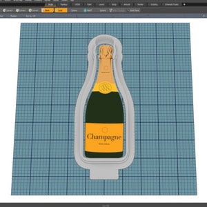 Champagne Bottle Cutter || Cookie Cutter || Digital Download || Instant Download *NO PHYSICAL ITEM*