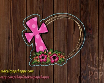 Cross and Flowers Plaque || Cookie Cutter || Carrot|| Farm|| Easter|| Spring