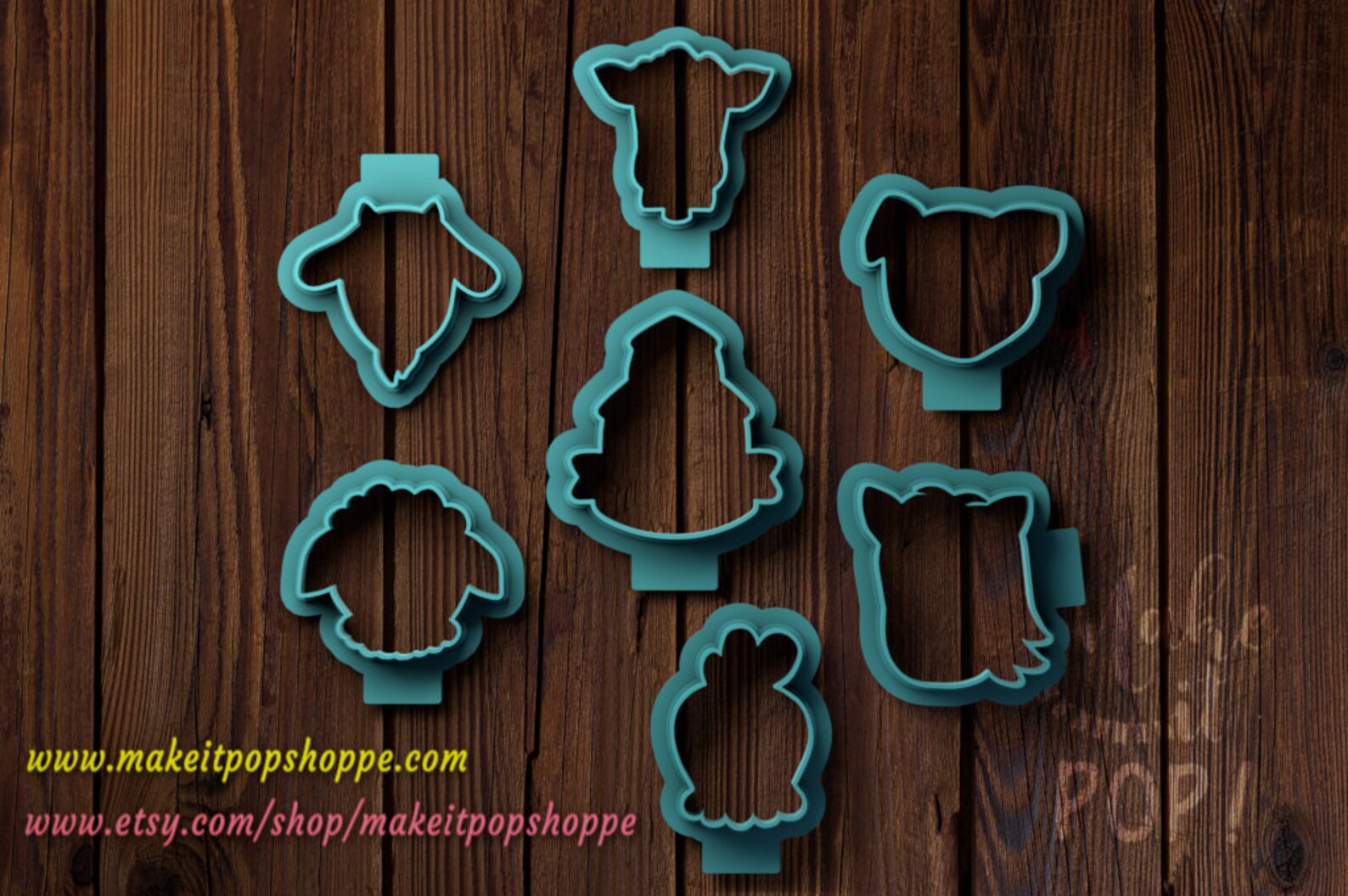Farm Animal Cookie Cutters Farm Animal Cookie Cutters Etsy
