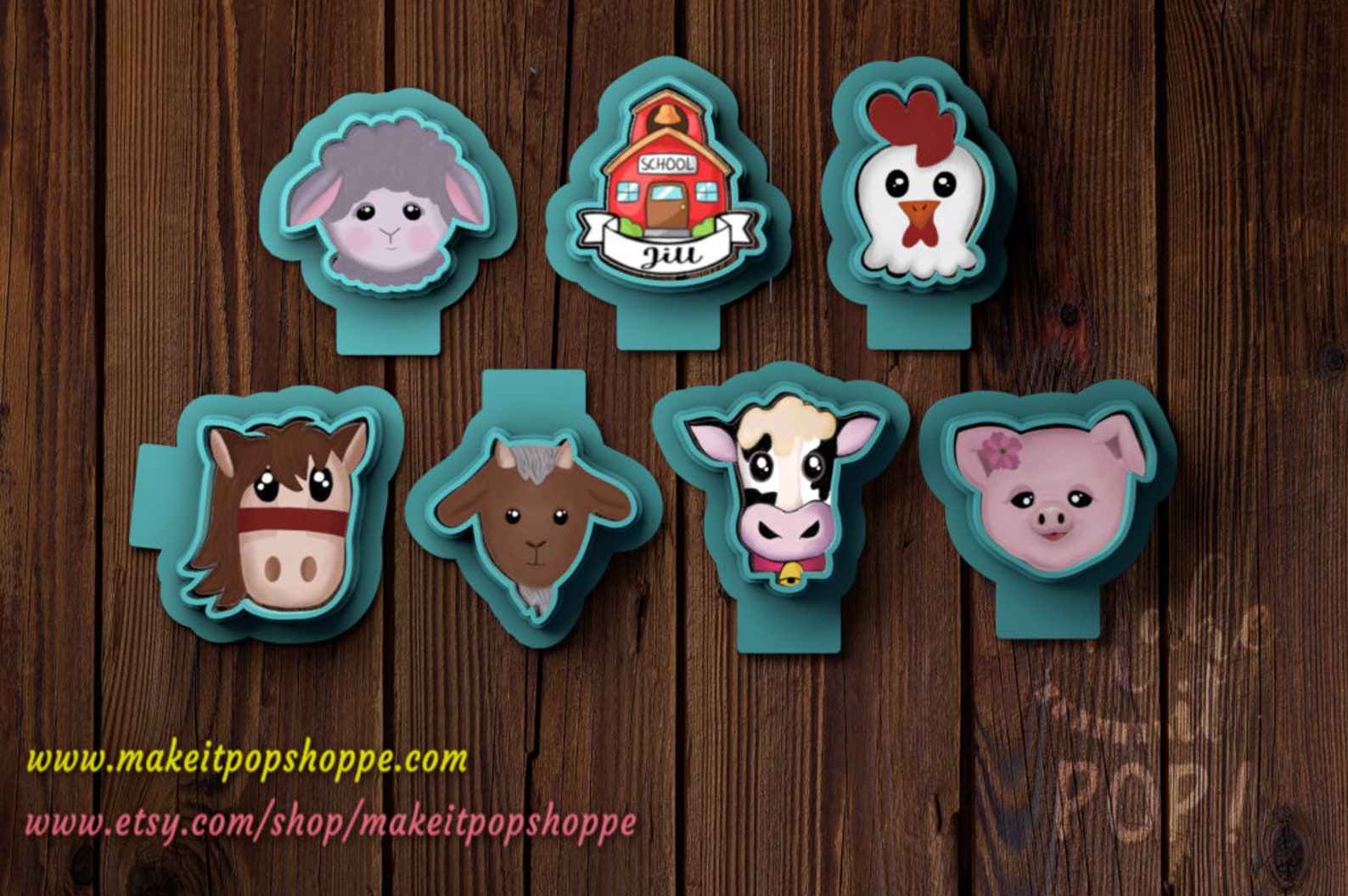 Farm Animal Cookie Cutters Farm Animal Cookie Cutters Etsy