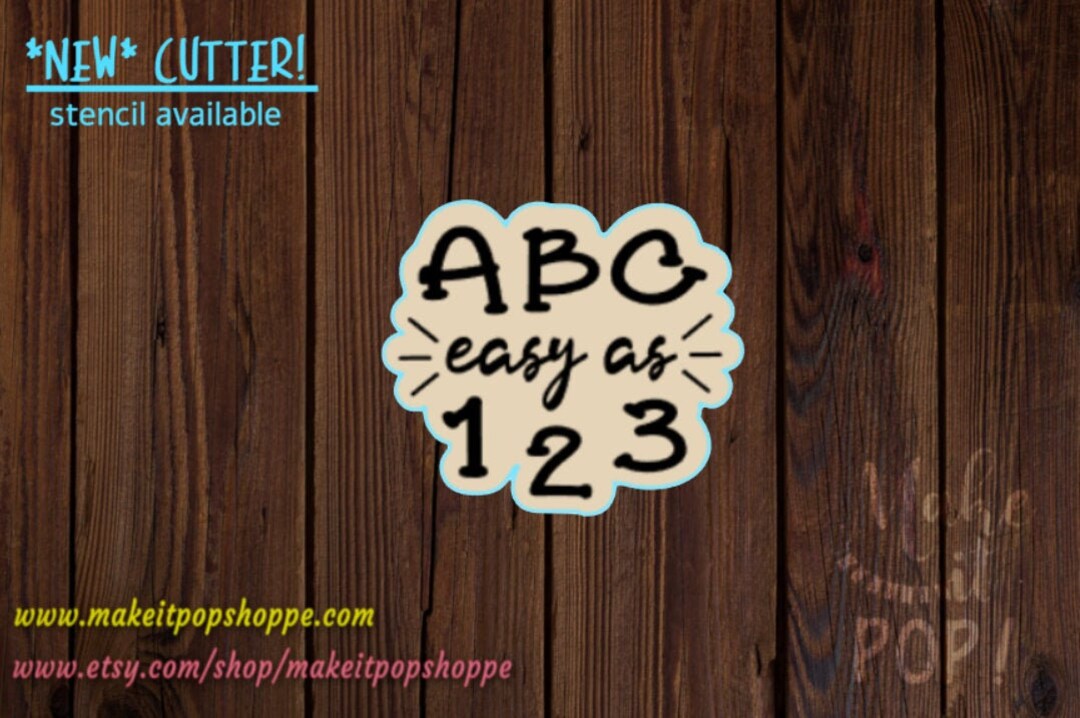 ABC 123 stencil Available Back to School ABC Easy as 123 3D Printer
