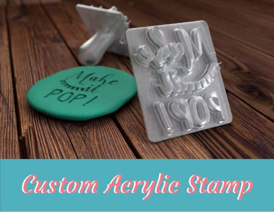 Custom ACRYLIC Stamp/Embosser YOU DESIGN Acrylic Etsy