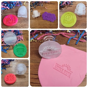 Custom ACRYLIC Stamp/Embosser || **YOU DESIGN!** || Acrylic || Laser-cut || | Used for Clay, Wax, Soap, Play Dough, Leather